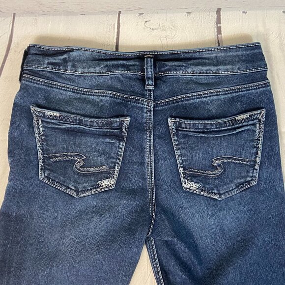 Silver Jeans Aiko Slim Boot Women's Size 27 (28 x 32) Medium Wash - Picture 8 of 11